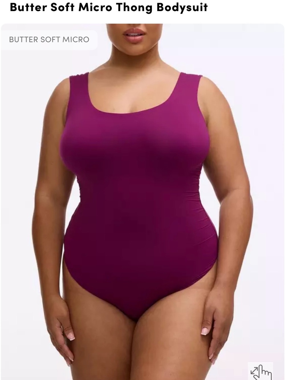 torrid NWT Plum Butter Soft Micro Thong Bodysuit